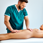 **

"A professional physical therapist, fully clothed in a modest medical uniform, assisting a patient with exercises in a bright and modern rehabilitation clinic, appropriate attire, safe for work, perfect anatomy, natural proportions, professional photography, high quality lighting, family-friendly."

**