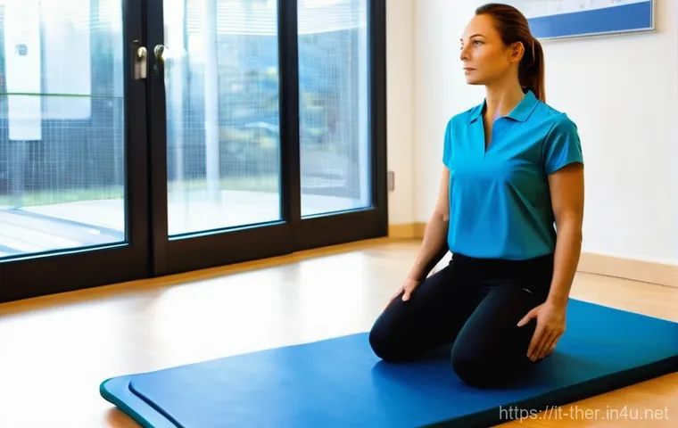 물리치료사의 하루 일과 - **Prompt: The Body's Detective**
**Description**: A diverse female physiotherapist in her mid-30...