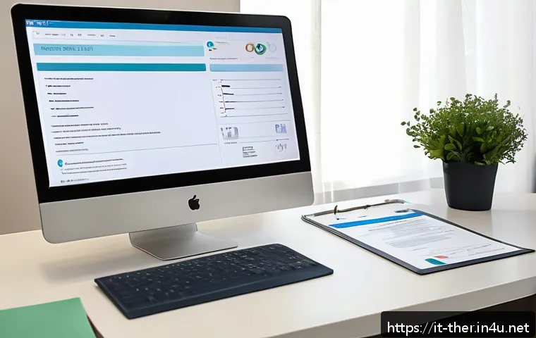 물리치료사 취업 준비 서류 - A professional physiotherapist&rsquo;s workspace in an Italian healthcare setting, featuring a neatly arra...